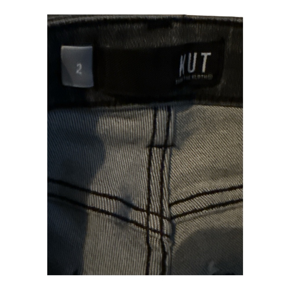 Kut from the Kloth Black Distressed Skinny Jeans Donna Size 2 - Picture 3 of 4